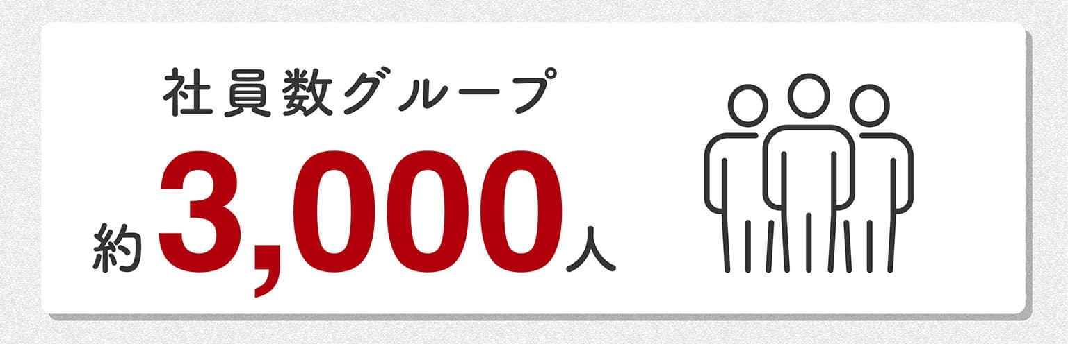 社員数グループ 約3,000人
