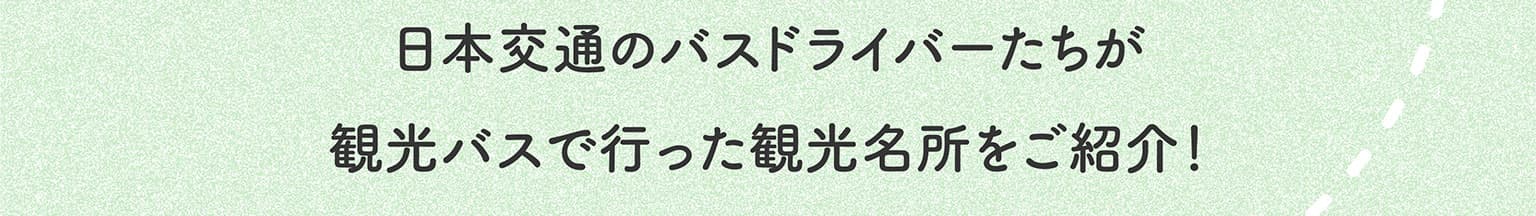 日本交通のバスドライバーたちが観光バスで行った観光名所をご紹介！